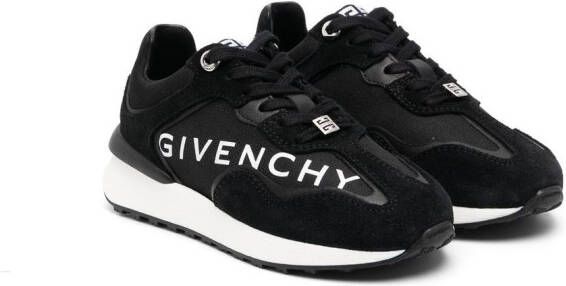 Givenchy Kids Runner logo-print low-top sneakers Black