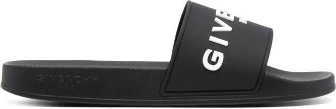 Givenchy logo-debossed slides Black