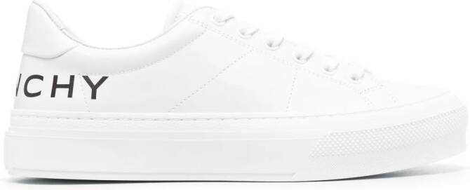Givenchy logo-print leather low-top sneakers White