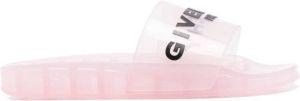 Givenchy logo-print slides Pink