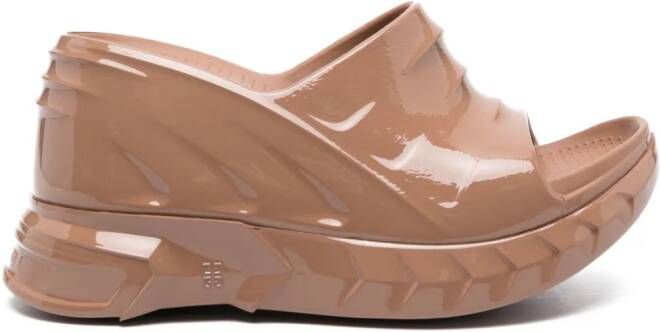Givenchy Marshmallow 100mm wedge sandals Brown