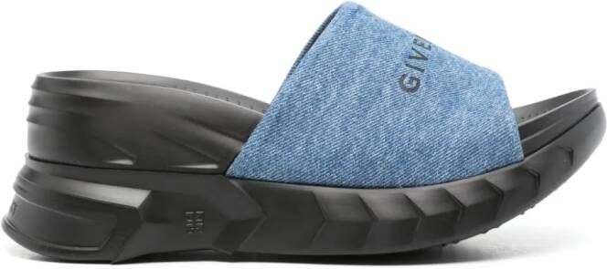 Givenchy Marshmallow denim platform sandals Blue