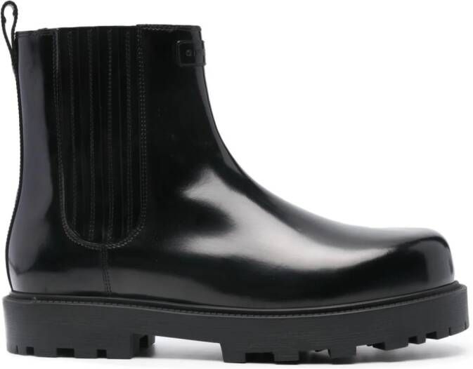 Givenchy patent leather Chelsea boots Black