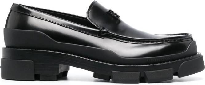 Givenchy embossed-logo loafers Black