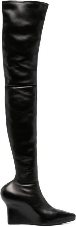 Givenchy thigh-high 80mm wedge-heel boots Black