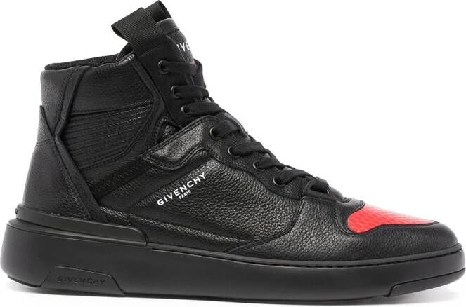 Givenchy Wing leather mesh-detail sneakers Black