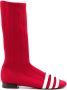 Gloria Coelho contrasting straps knitted boots Red - Thumbnail 1