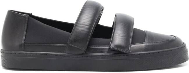 Gloria Coelho double-strap faux-leather sneakers Black