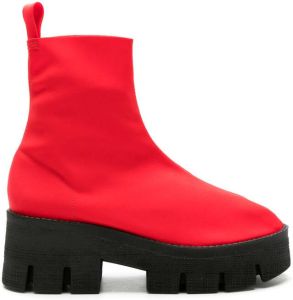 Gloria Coelho neoprene chunky boots Red