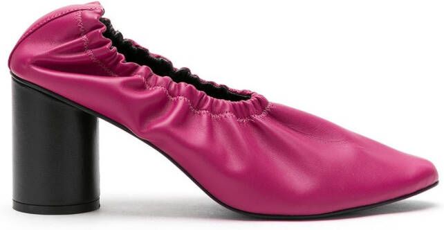 Gloria Coelho ruched leather pumps Pink