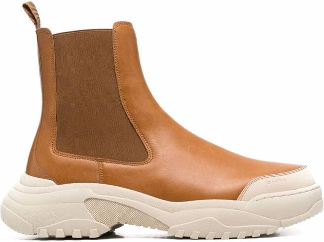 GmbH chunky slip-on boots Brown