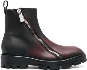 GmbH double-zip ombré ankle boots Black