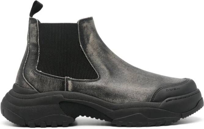 GmbH stonewashed chelsea boots Black