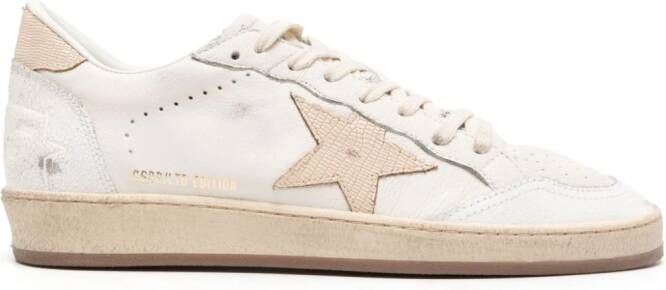 Golden Goose Ball Star cracked leather sneakers White