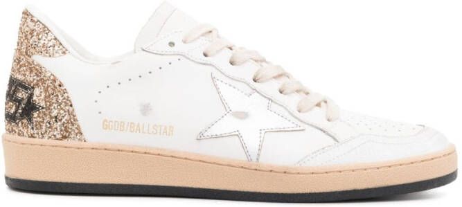 Golden Goose Ball-Star glitter low-top sneakers White