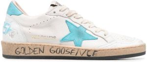 Golden Goose Ball Star low-top distressed sneakers White