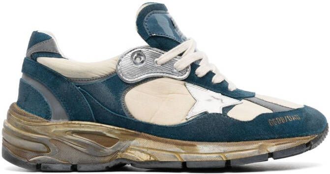 Golden Goose Dad leather running sneakers Blue