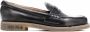 Golden Goose distressed effect logo-print loafers Black - Thumbnail 1