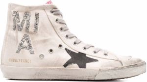 Golden Goose Francy logo-patch distressed sneakers Neutrals