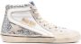 Golden Goose glitter-detail leather high-top sneakers Silver - Thumbnail 1