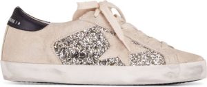 Golden Goose glitter lace-up sneakers Neutrals