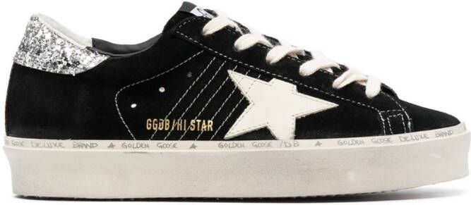 Golden Goose Hi Star glitter suede sneakers Black
