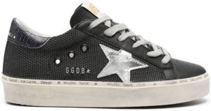 Golden Goose Hi Star patch textured lace-up sneakers Black