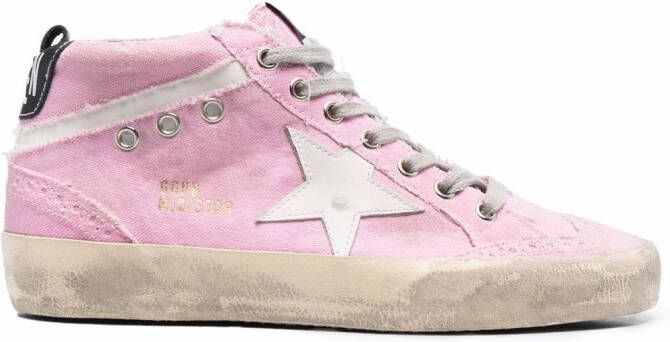 Golden Goose high-top leather sneakers Pink