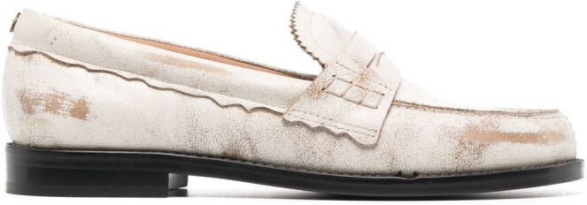 Golden Goose Jerry distressed loafers White