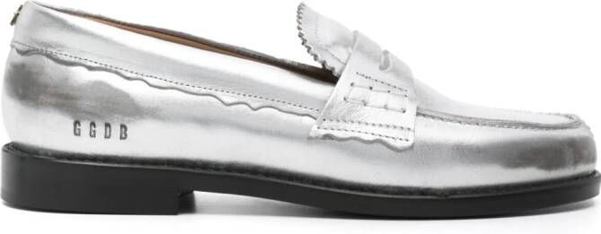 Golden Goose Jerry metallic leather loafers Silver