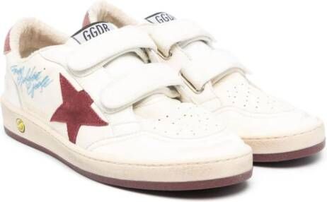 Golden Goose Kids Ball Star distressed-finish sneakers Neutrals