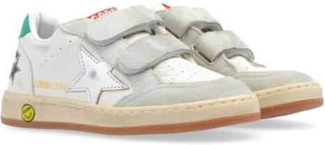 Golden Goose Kids Ball Star distressed leather sneakers White