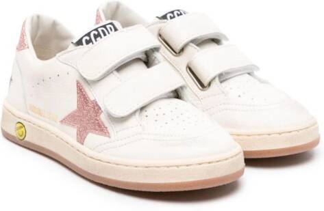 Golden Goose Kids Ball Star leather sneakers White