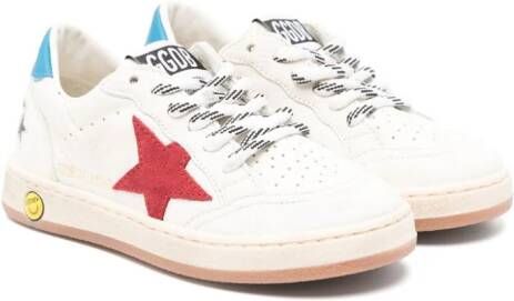 Golden Goose Kids Ball Star New leather sneakers Neutrals