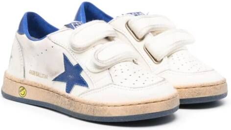 Golden Goose Kids Ballstar touch-strap sneakers White