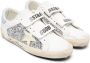 Golden Goose Kids glitter-embellished touch-strap sneakers White - Thumbnail 1