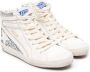 Golden Goose Kids Glitter high-top leather sneakers White - Thumbnail 1
