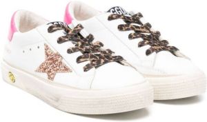 Golden Goose Kids glittered low-top snakers White