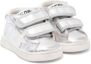 Golden Goose Kids June touch-strap sneakers Silver