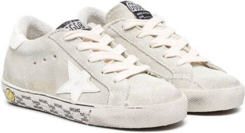 Golden Goose Kids lace-up logo-patch sneakers White