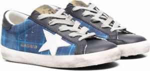 Golden Goose Kids Limited Edition check-pattern low-top sneakers Blue