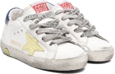 Golden Goose Kids logo-print lace-up sneakers White