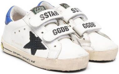 Golden Goose Kids logo-print leather sneakers White
