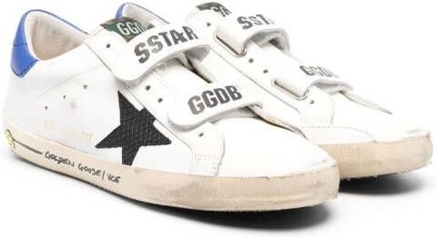 Golden Goose Kids logo touch-strap sneakers White