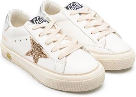 Golden Goose Kids Mat leather sneakers White
