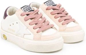 Golden Goose Kids May leather lace-up sneakers Neutrals