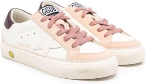 Golden Goose Kids May leather sneakers White