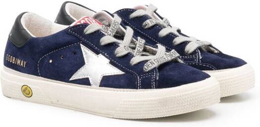 Golden Goose Kids May low-top lace-up sneakers Blue