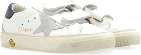 Golden Goose Kids May School leather sneakers White