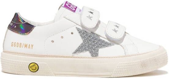 Golden Goose Kids May touch-strap fastening sneakers White